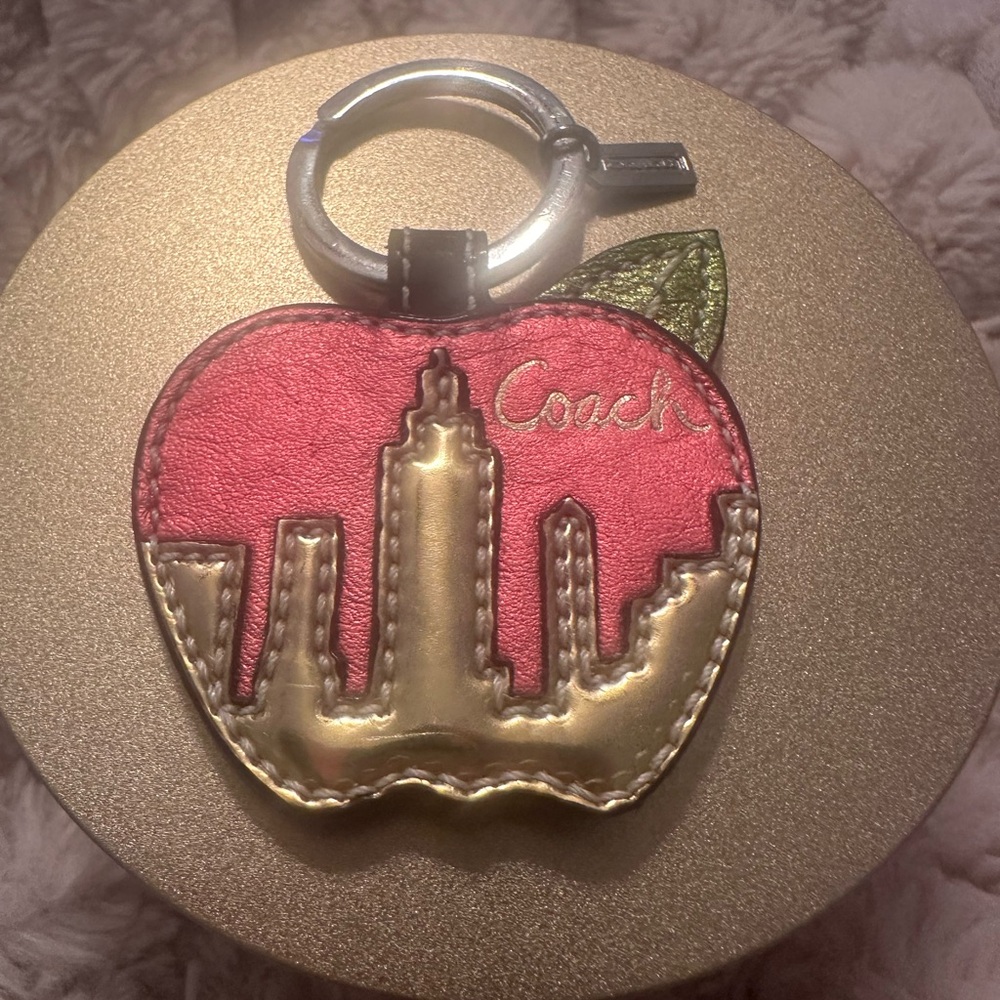 Authentic Coach Vintage Pink Big Apple New York Skyline Keychain! LE - Picture 4 of 8